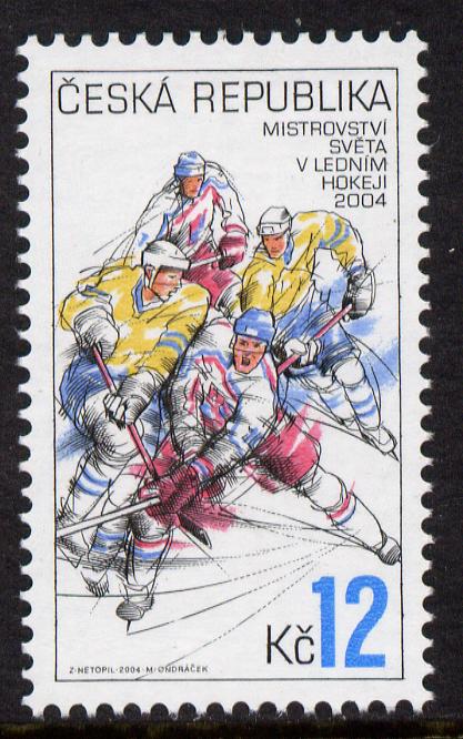 Czech Republic 2004 Ice Hockey Championships 12k unmounted mint SG 394, stamps on , stamps on  stamps on sport, stamps on  stamps on ice hockey