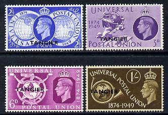 Morocco Agencies - Tangier 1949 Universal Postal Union Anniversary perf set of 4 mounted mint, SG 276-79, stamps on , stamps on  stamps on , stamps on  stamps on  upu , stamps on  stamps on  kg6 , stamps on  stamps on 