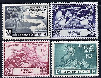 Leeward Islands 1949 KG6 75th Anniversary of Universal Postal Union set of 4 unmounted mint, SG 119-22, stamps on , stamps on  stamps on , stamps on  stamps on  upu , stamps on  stamps on  kg6 , stamps on  stamps on 