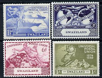 Swaziland 1949 KG6 75th Anniversary of Universal Postal Union set of 4 unmounted mint, SG 48-51, stamps on , stamps on  stamps on , stamps on  stamps on  upu , stamps on  stamps on  kg6 , stamps on  stamps on 