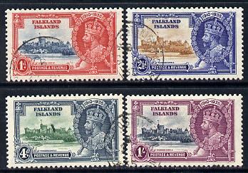 Falkland Islands 1935 KG5 Silver Jubilee set of 4 cds used SG 139-42, stamps on , stamps on  upu , stamps on  kg6 , stamps on 