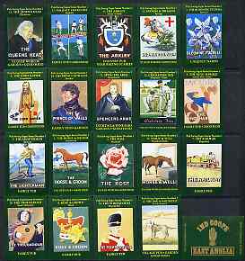 Match Box Labels - complete set of 20 Inn Signs, superb unused condition (Cornish Match Co for Ind Coope East Anglia), stamps on , stamps on  stamps on pubs    alcohol     drink