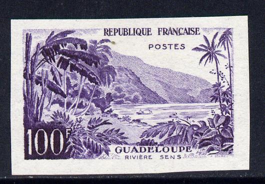 France 1957 Tourist Publicity Year 100f violet imperf mounted mint as SG 1356b, stamps on tourism