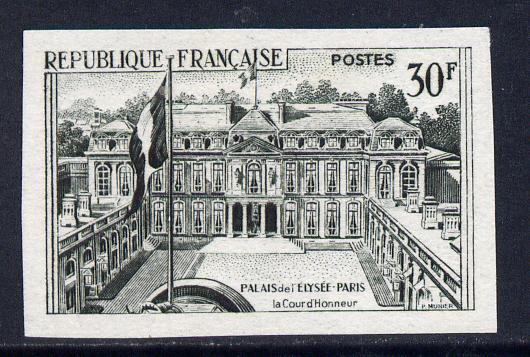 France 1957 Tourist Publicity Year 30f black-green imperf mounted mint as SG 1353a, stamps on tourism