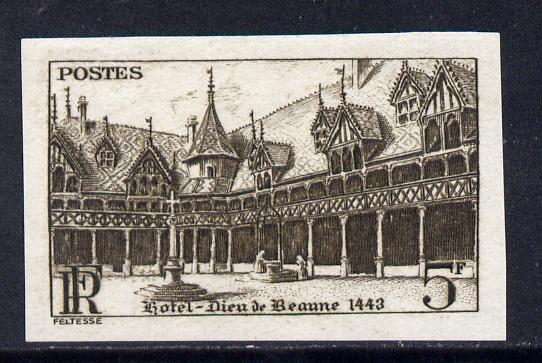 France 1941-42 Views 5f sepia imperf mounted mint as SG 700, stamps on , stamps on  stamps on tourism