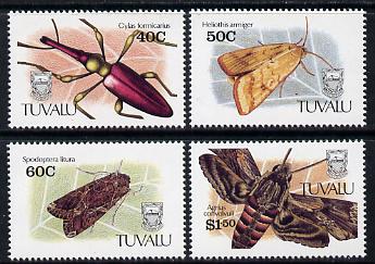 Tuvalu 1991 Insects perf set of 4 unmounted mint SG 601-4, stamps on , stamps on  stamps on insects