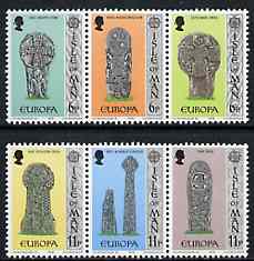 Isle of Man 1978 Europa (Sculpture) set of 6 (2 se-tenant strips of 3) unmounted mint SG 133-38, stamps on , stamps on  stamps on europa, stamps on  stamps on sculpture