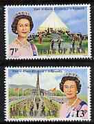 Isle of Man 1979 Royal Visit set of 2, SG 156-57 unmounted mint, stamps on royalty, stamps on royal visit