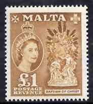 Malta 1957 Baptism of Christ A31 unmounted mint (from def set) SG 282, stamps on , stamps on  stamps on religion