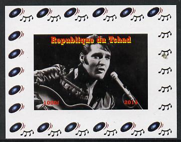 Chad 2013 Elvis Presley #01 individual imperf deluxe sheetlet unmounted mint. Note this item is privately produced and is offered purely on its thematic appeal. , stamps on personalities, stamps on elvis, stamps on pops, stamps on music, stamps on rock, stamps on films, stamps on movies, stamps on cinema