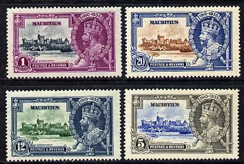 Mauritius 1935 KG5 Silver Jubilee set of 4, mounted mint SG 245-58, stamps on , stamps on  stamps on , stamps on  stamps on  kg5 , stamps on  stamps on silver jubilee, stamps on  stamps on castles