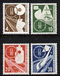 Germany - West 1953 Transport Exhibition set of 4 mounted mint, SG 1093-96 , stamps on transport