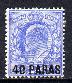 British Levant 1902-05 40pa on KE7 2.5d ultramarine mounted mint SG 8, stamps on , stamps on  stamps on , stamps on  stamps on  ke7 , stamps on  stamps on 