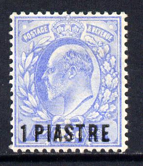 British Levant 1905-08 1pi on KE7 2.5d ultramarine mounted mint SG 13, stamps on , stamps on  stamps on , stamps on  stamps on  ke7 , stamps on  stamps on 