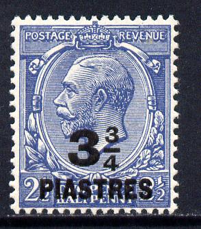 British Levant 1921 3.75pi on KG5 2.5d blue mounted mint SG 43, stamps on , stamps on  kg5 , stamps on 