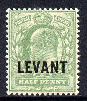 British Levant 1905-12 LEVANT opt on KE7 1/2d green mounted mint SG L1, stamps on , stamps on  stamps on , stamps on  stamps on  ke7 , stamps on  stamps on 