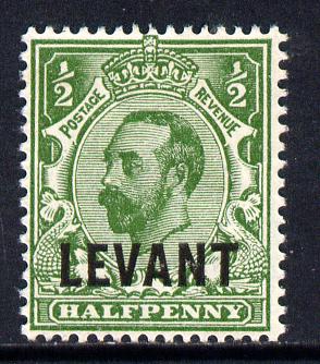 British Levant 1911-13 LEVANT opt on KG5 1/2d green mounted mint SG L12, stamps on , stamps on  stamps on , stamps on  stamps on  kg5 , stamps on  stamps on 