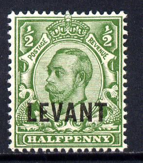 British Levant 1911-13 LEVANT opt on KG5 1/2d green mounted mint SG L14, stamps on , stamps on  kg5 , stamps on 
