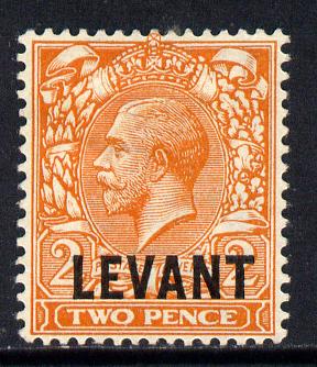 British Levant 1921 LEVANT opt on KG5 2d orange mounted mint SG L18, stamps on , stamps on  stamps on , stamps on  stamps on  kg5 , stamps on  stamps on 
