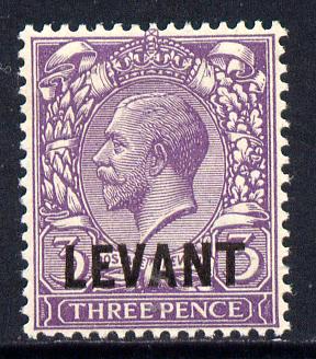 British Levant 1921 LEVANT opt on KG5 3d bluish-violet mounted mint SG L19, stamps on , stamps on  kg5 , stamps on 