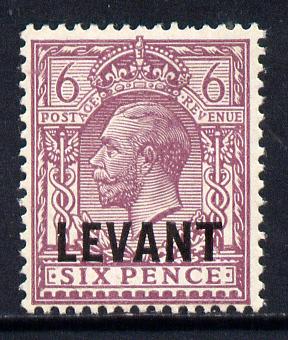 British Levant 1921 LEVANT opt on KG5 6d purple mounted mint SG L22, stamps on , stamps on  kg5 , stamps on 