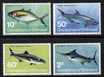 St Vincent - Grenadines 1981 Game Fish set of 4 unmounted mint SG 204-7, stamps on , stamps on  stamps on fish