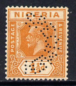 Nigeria 1921-32 KG5 Script CA 1.5d orange perforated SPECIMEN fine without gum and only about 400 produced SG 17s, stamps on , stamps on  stamps on , stamps on  stamps on  kg5 , stamps on  stamps on specimen, stamps on  stamps on 