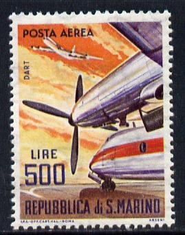 San Marino 1963-65 Rolls Royce Dart 500L unmounted mint SG 741, stamps on aviation