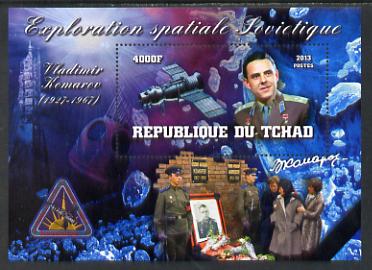 Chad 2013 Soviet Space Exploration - Vladimir Komarov perf deluxe containing one value unmounted mint, stamps on , stamps on  stamps on personalities, stamps on  stamps on space