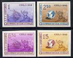 Albania 1962 World Cup Football Championships imperf set of 4 unmounted mint, Mi 678-81 , stamps on football, stamps on sport