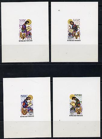 Togo 1978 The Evangelists set of 4 individual imperf deluxe sheet unmounted mint as SG 1271-4, stamps on , stamps on  stamps on religion, stamps on  stamps on saints, stamps on  stamps on 