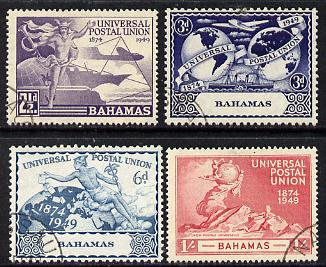 Bahamas 1949 KG6 75th Anniversary of Universal Postal Union set of 4 cds used, SG 196-9, stamps on , stamps on  stamps on , stamps on  stamps on  upu , stamps on  stamps on  kg6 , stamps on  stamps on 