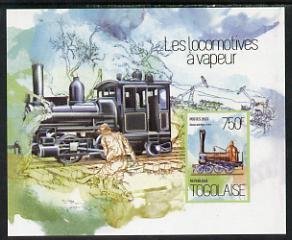 Togo 2013 Locomotives - Govan & Marx 4-4-0 imperf deluxe sheet unmounted mint. Note this item is privately produced and is offered purely on its thematic appeal, stamps on , stamps on  stamps on railways