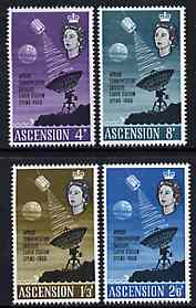 Ascension 1966 Opening of Apollo Communications Satellite perf set of 4 unmounted mint, SG 99-102*, stamps on , stamps on  stamps on communications, stamps on  stamps on satellites