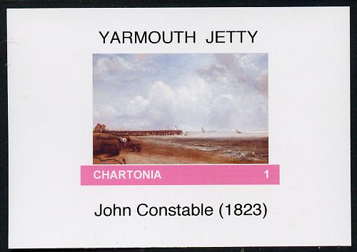 Chartonia (Fantasy) Yarmouth Jetty by John Constable imperf deluxe sheet on glossy card unmounted mint, stamps on arts, stamps on constable