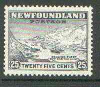 Newfoundland 1932 Sailing Fleet 25c comb perf 13.5 unmounted mint, SG 219*, stamps on ship     fishings, stamps on  kg5 , stamps on 