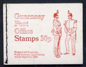 Guernsey 1971 30p Booklet (Royal Guernsey Light Infantry) complete and pristine, SG B9, stamps on , stamps on  stamps on militaria