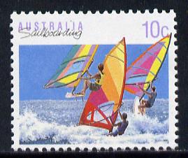 Australia 1989-94 Sailboarding 10c unmounted mint, from Sports def set of 19, SG 1174, stamps on sport, stamps on sailboarding