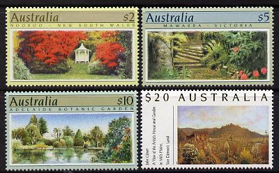 Australia 1989-90 Botanical Gardens perf set of 4 high values unmounted mint SG 1199-1201a, stamps on national parks, stamps on gardens, stamps on botanical, stamps on flowers