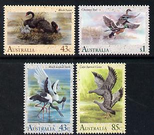 Australia 1991 Waterbirds perf set of 4 unmounted mint SG 1279-82, stamps on birds