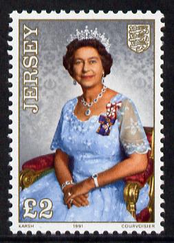 Jersey 1989-95 Queen Elizabeth £2 unmounted mint, SG 491b, stamps on , stamps on  stamps on royalty