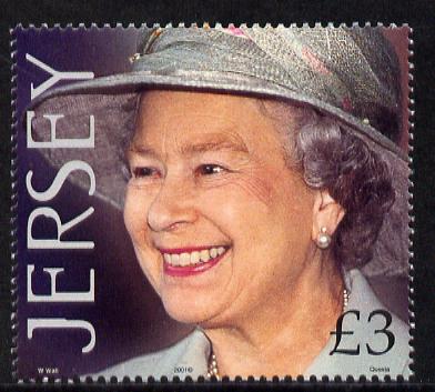 Jersey 2001 75h Birthday Queen Elizabeth II \A33 unmounted mint, SG 990, stamps on royalty