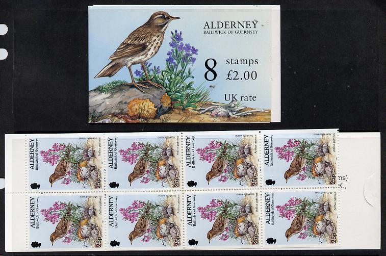 Booklet - Guernsey - Alderney 1997 Flora & Fauna 2.00 booklet complete & fine SG ASB4, stamps on , stamps on  stamps on birds, stamps on  stamps on flowers