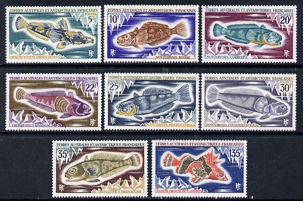 French Southern & Antarctic Territories 1971 Fishes set of 8 unmounted mint SG 61-8, stamps on polar, stamps on fish