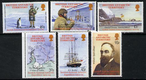 British Antarctic Territory 2002 Heroic Age of Antarctic Exploration #3 perf set of 6 unmounted mint SG 351-6p u, stamps on , stamps on  stamps on polar, stamps on  stamps on ships, stamps on  stamps on maps, stamps on  stamps on explorers