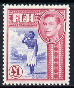 Fiji 1938-55 KG6 1 Police Bugler mounted mint SG 266b, stamps on , stamps on  stamps on , stamps on  stamps on  kg6 , stamps on  stamps on police, stamps on  stamps on 