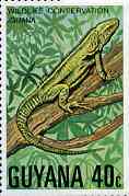 Guyana 1978 Iguana 40c unmounted mint from Wildlife Conservation set, SG 688*, stamps on , stamps on  stamps on animals, stamps on  stamps on reptiles