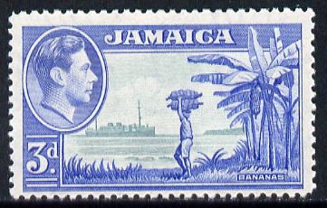 Jamaica 1938-52 KG6 Bananas 3d greenish-blue & ultramarine unmounted mint, SG 126b, stamps on , stamps on  stamps on , stamps on  stamps on  kg6 , stamps on  stamps on bananas