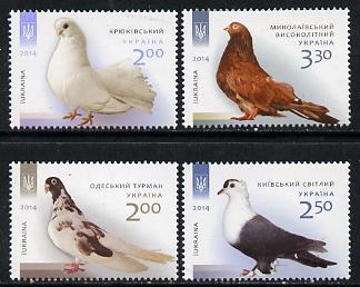 Ukraine 2014 Birds perf set of 4 unmounted mint, stamps on birds