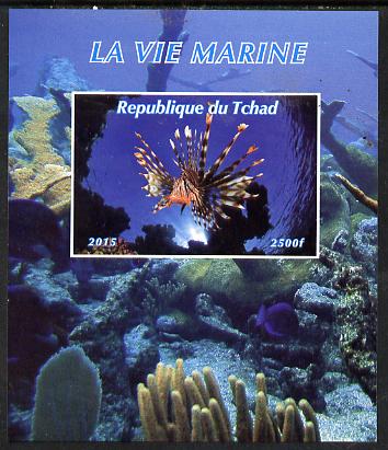 Chad 2015 Marine Life #1 imperf deluxe sheet unmounted mint. Note this item is privately produced and is offered purely on its thematic appeal. . , stamps on , stamps on  stamps on marinw life, stamps on  stamps on fish